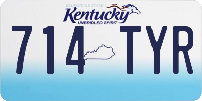 KY license plate 714TYR