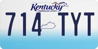 KY license plate 714TYT