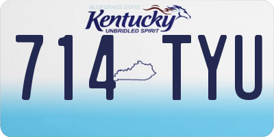 KY license plate 714TYU