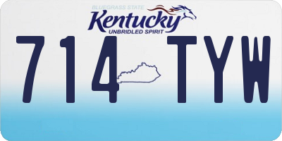 KY license plate 714TYW