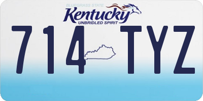 KY license plate 714TYZ