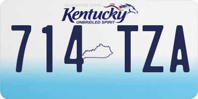 KY license plate 714TZA