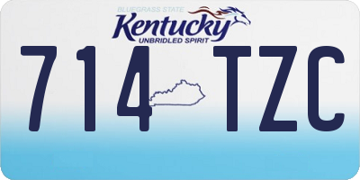 KY license plate 714TZC