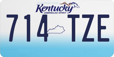 KY license plate 714TZE