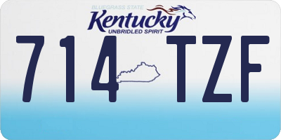 KY license plate 714TZF