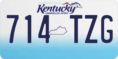KY license plate 714TZG