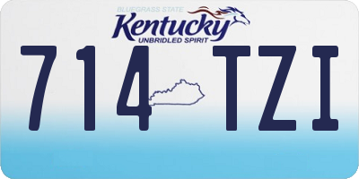 KY license plate 714TZI