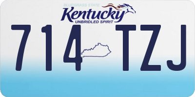 KY license plate 714TZJ