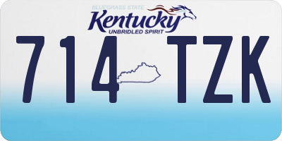KY license plate 714TZK