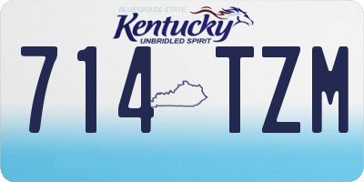 KY license plate 714TZM