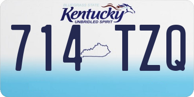 KY license plate 714TZQ