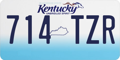 KY license plate 714TZR