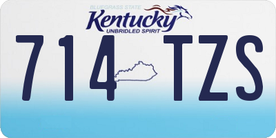KY license plate 714TZS