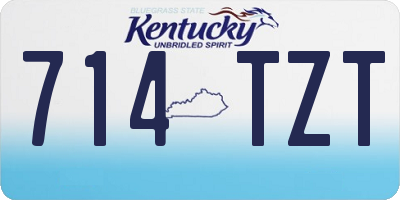 KY license plate 714TZT