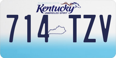 KY license plate 714TZV