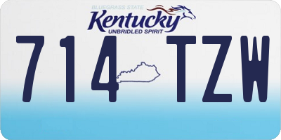 KY license plate 714TZW