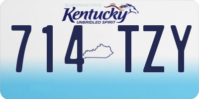 KY license plate 714TZY