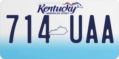 KY license plate 714UAA
