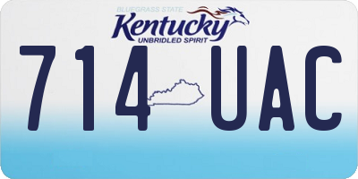 KY license plate 714UAC