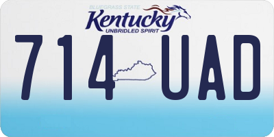 KY license plate 714UAD
