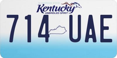 KY license plate 714UAE