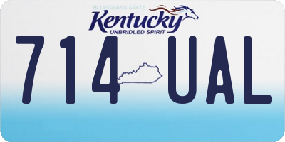 KY license plate 714UAL
