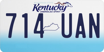 KY license plate 714UAN