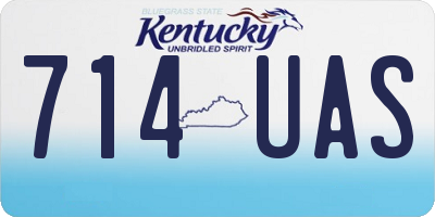 KY license plate 714UAS