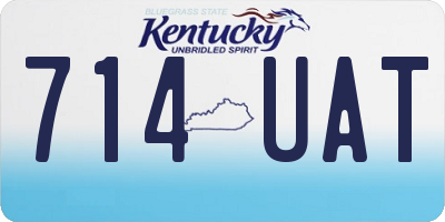 KY license plate 714UAT