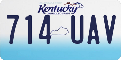 KY license plate 714UAV