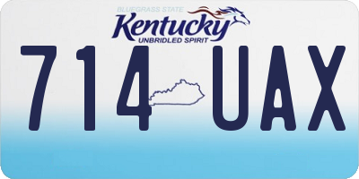KY license plate 714UAX