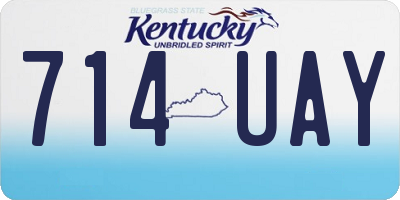 KY license plate 714UAY