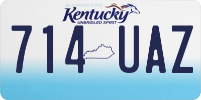 KY license plate 714UAZ