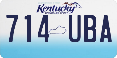 KY license plate 714UBA