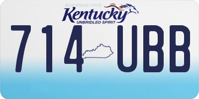KY license plate 714UBB