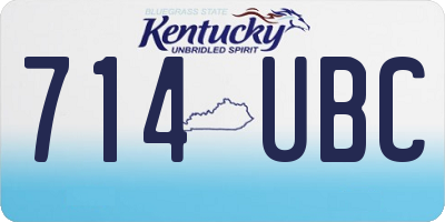 KY license plate 714UBC