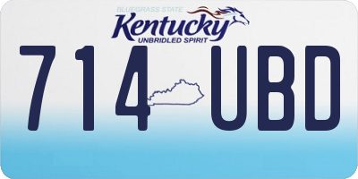 KY license plate 714UBD