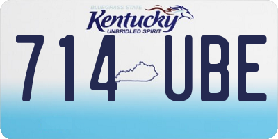 KY license plate 714UBE