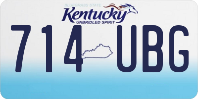 KY license plate 714UBG