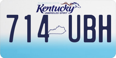 KY license plate 714UBH
