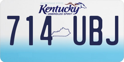KY license plate 714UBJ