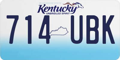 KY license plate 714UBK