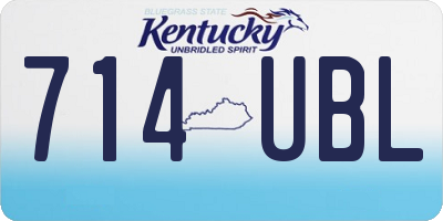 KY license plate 714UBL