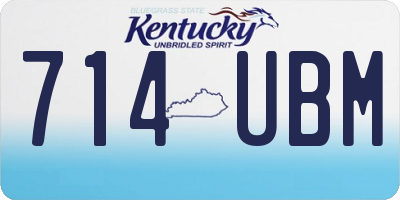 KY license plate 714UBM