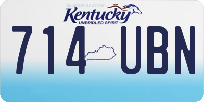 KY license plate 714UBN