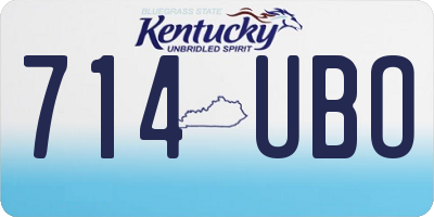 KY license plate 714UBO