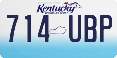 KY license plate 714UBP