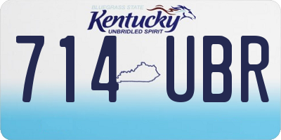 KY license plate 714UBR