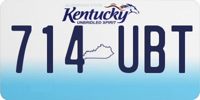 KY license plate 714UBT