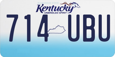 KY license plate 714UBU